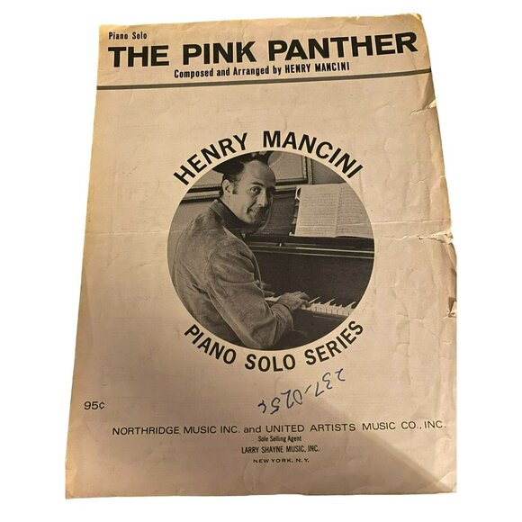 Vintage 1964 The Pink Panther Piano Solo Sheet Music By Henry Mancini - Picture 1 of 4